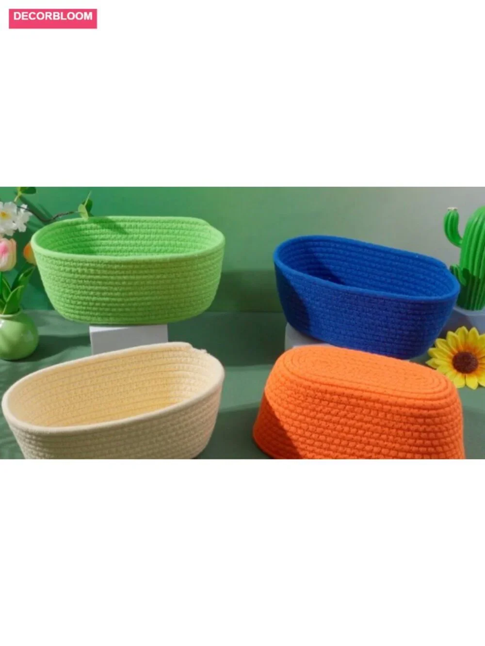 4 Pcs 10 Inch Bread Proofing Basket Set Oval Banneton Cotton Rope with Liners